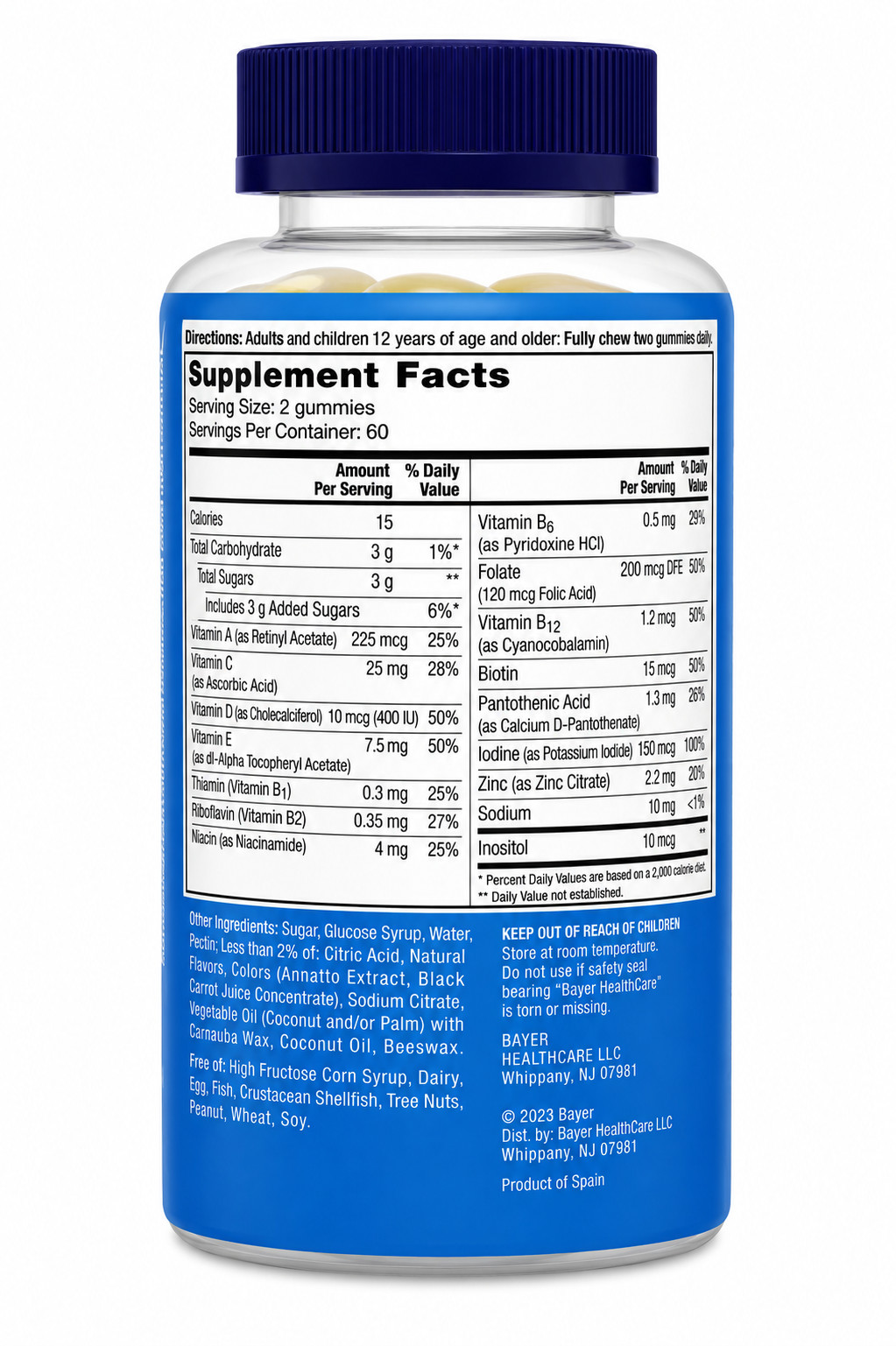 One A Day Mens Multivitamins Gummies with B Vitamins Immune Support 80 Count