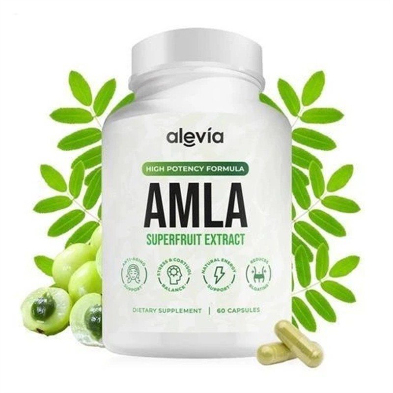 5x Alevia Organic Amla Capsules 1000mg Indian Gooseberry Antioxidant Supplement