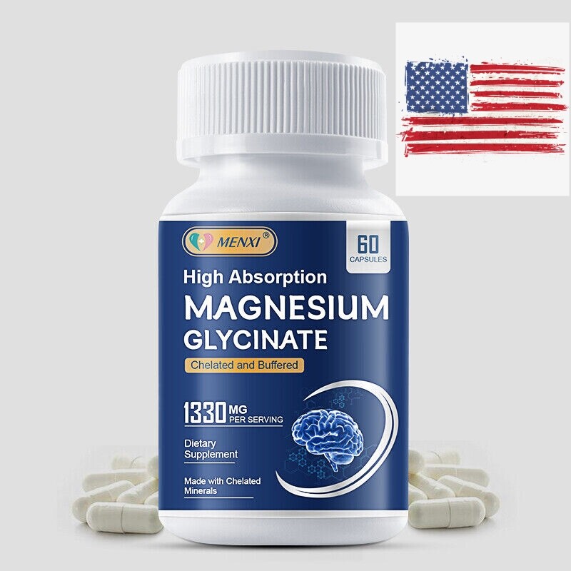 Pure Chelated Magnesium Glycinate 1330 mg Improved Sleep,Stress,Anxiety Relief