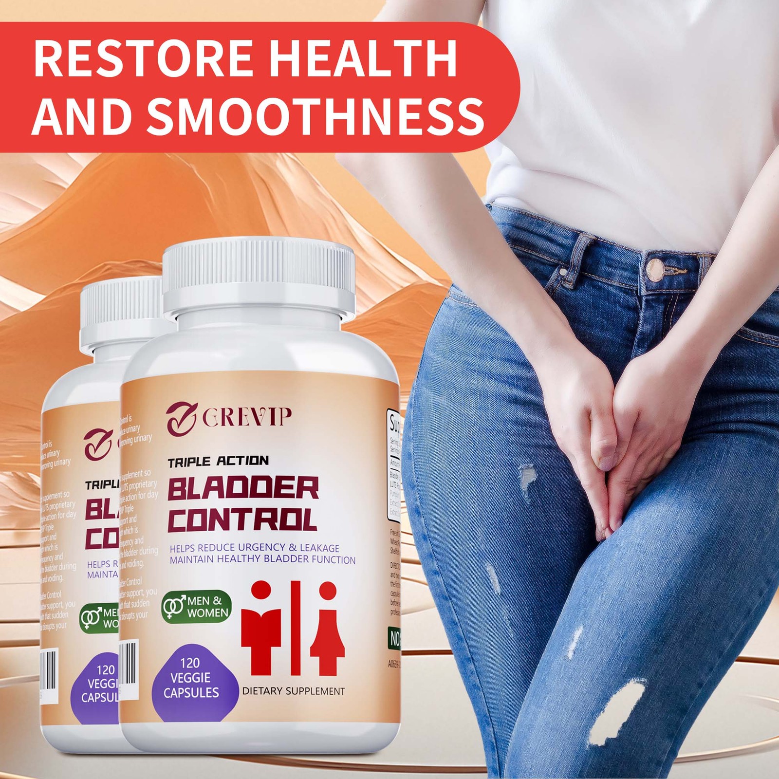 Triple Action Bladder Control – Frequent Urination Overactive for Women and Men