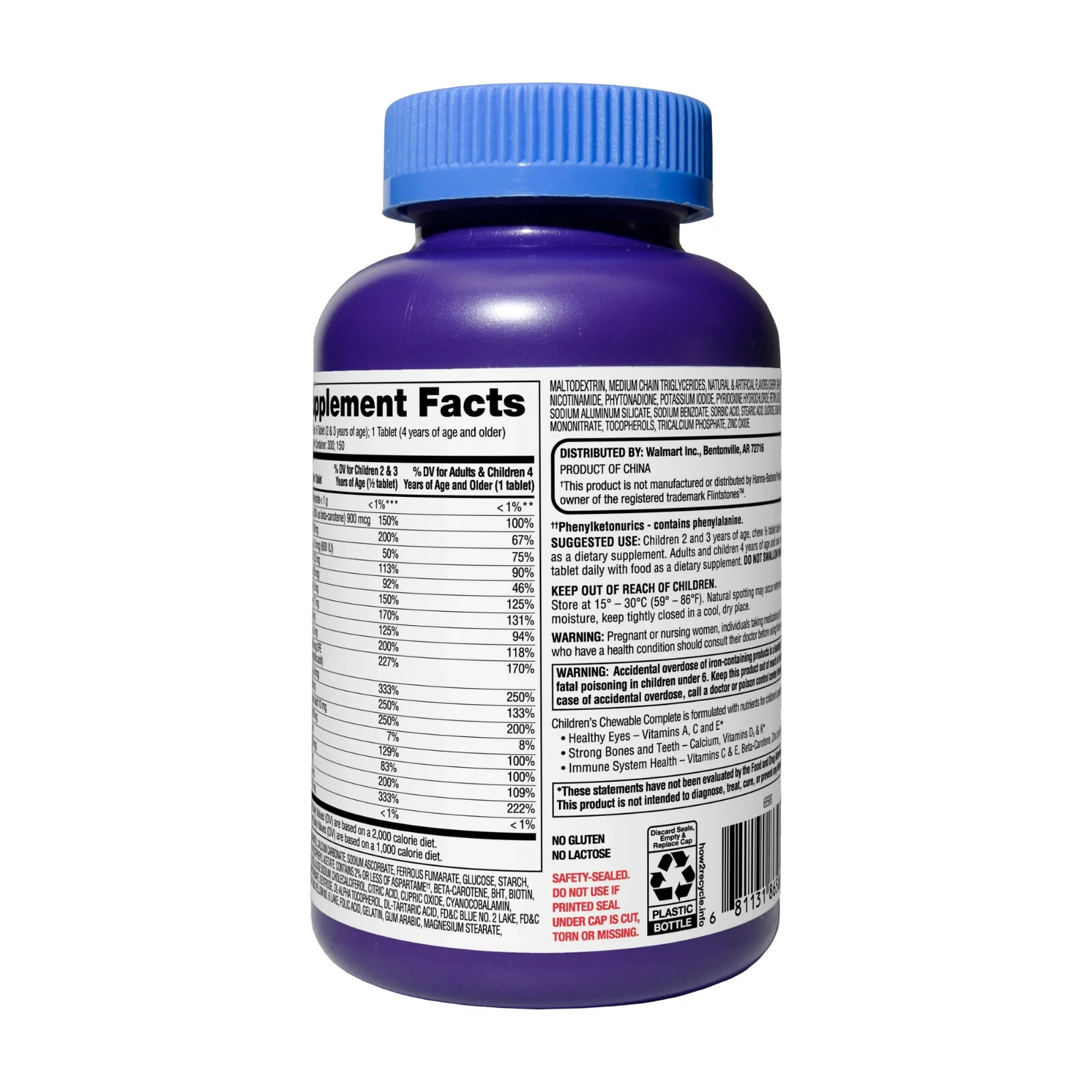 Children’s Chewable Complete Multivitamin Tablets for Children’s Health,150 cnt.