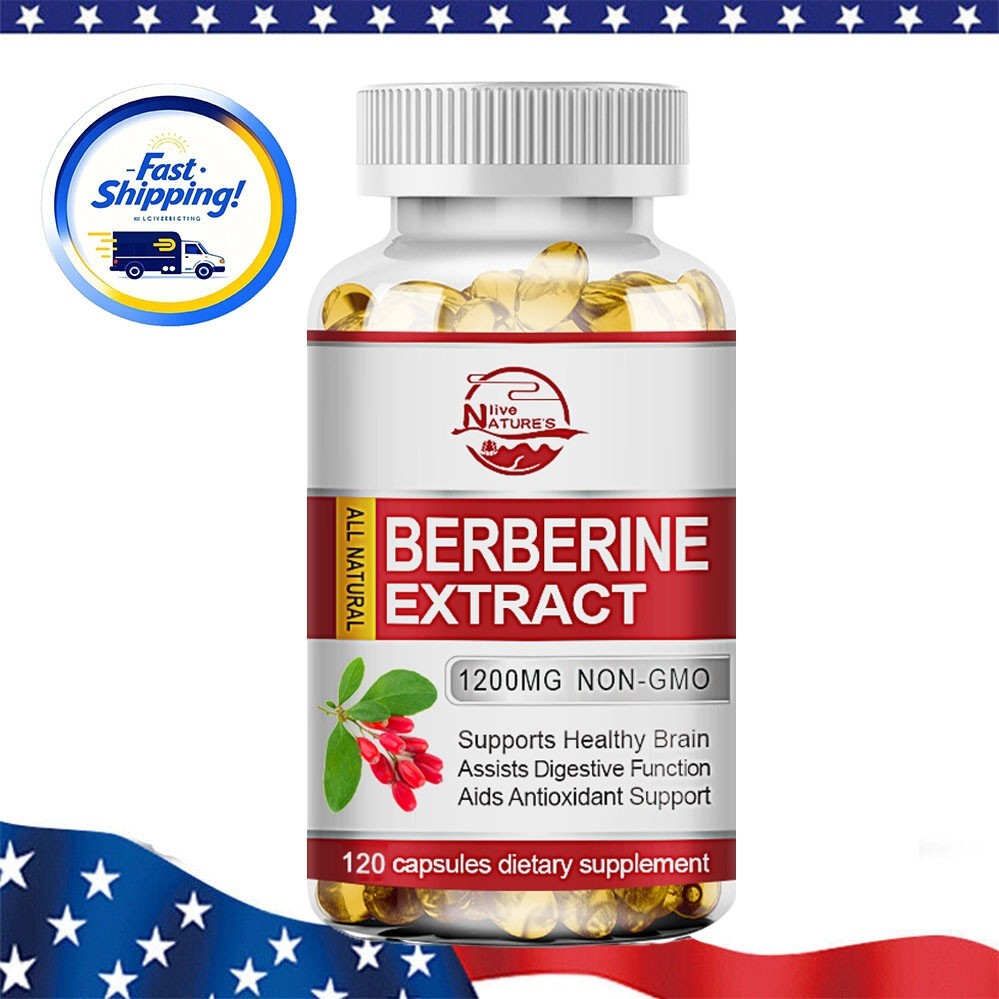 240 Caps Berberine HCL 1200mg High Potency Anti-inflammatory,Blood Sugar Support