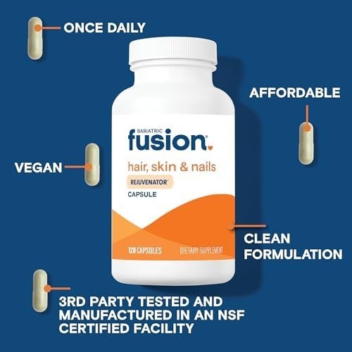 Bariatric Fusion ONE Per Day Bariatric Hair Skin and Nails Vitamins REJUVENATOR