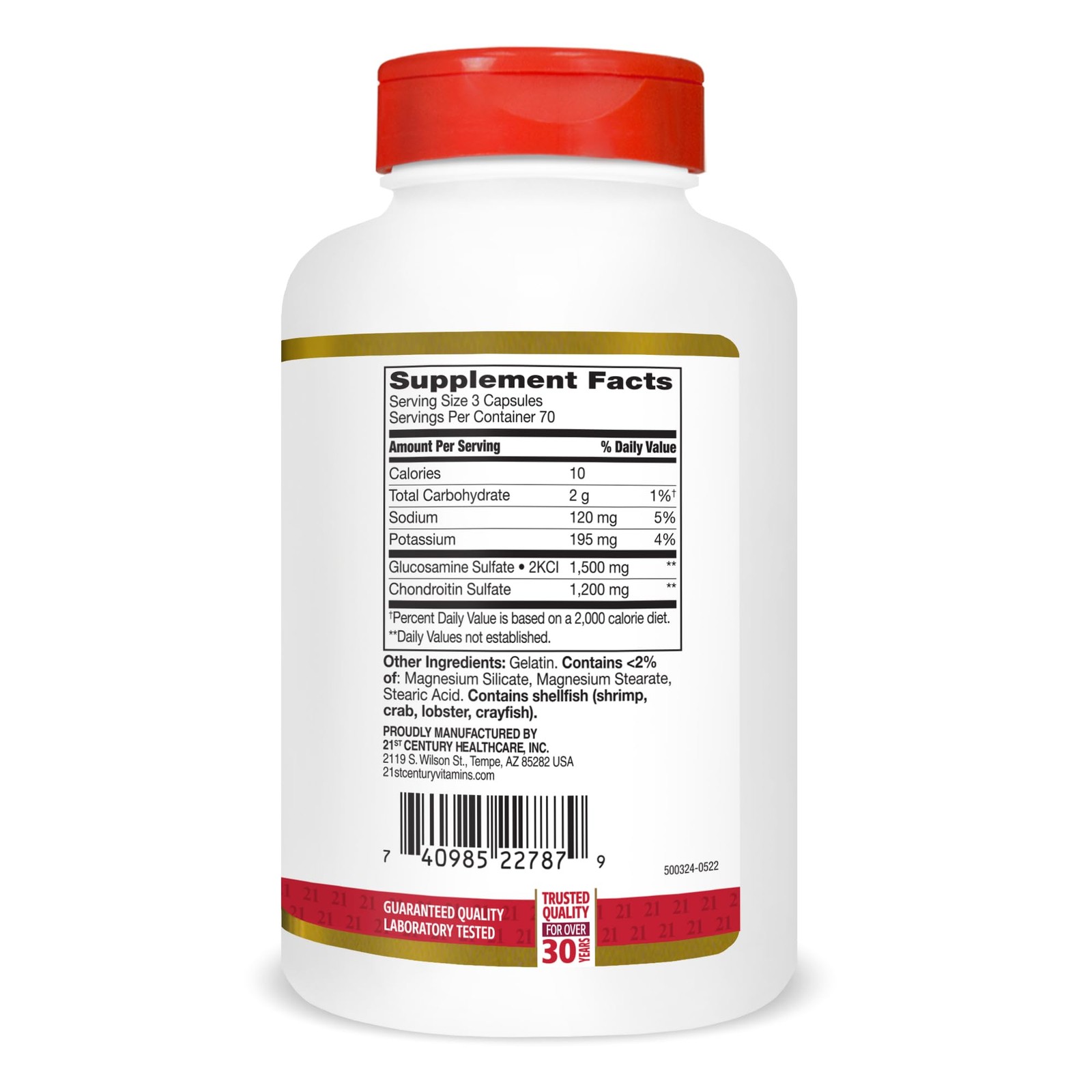 21st Century Double Strength Glucosamine Chondroitin (210 Count) Exp 07/28