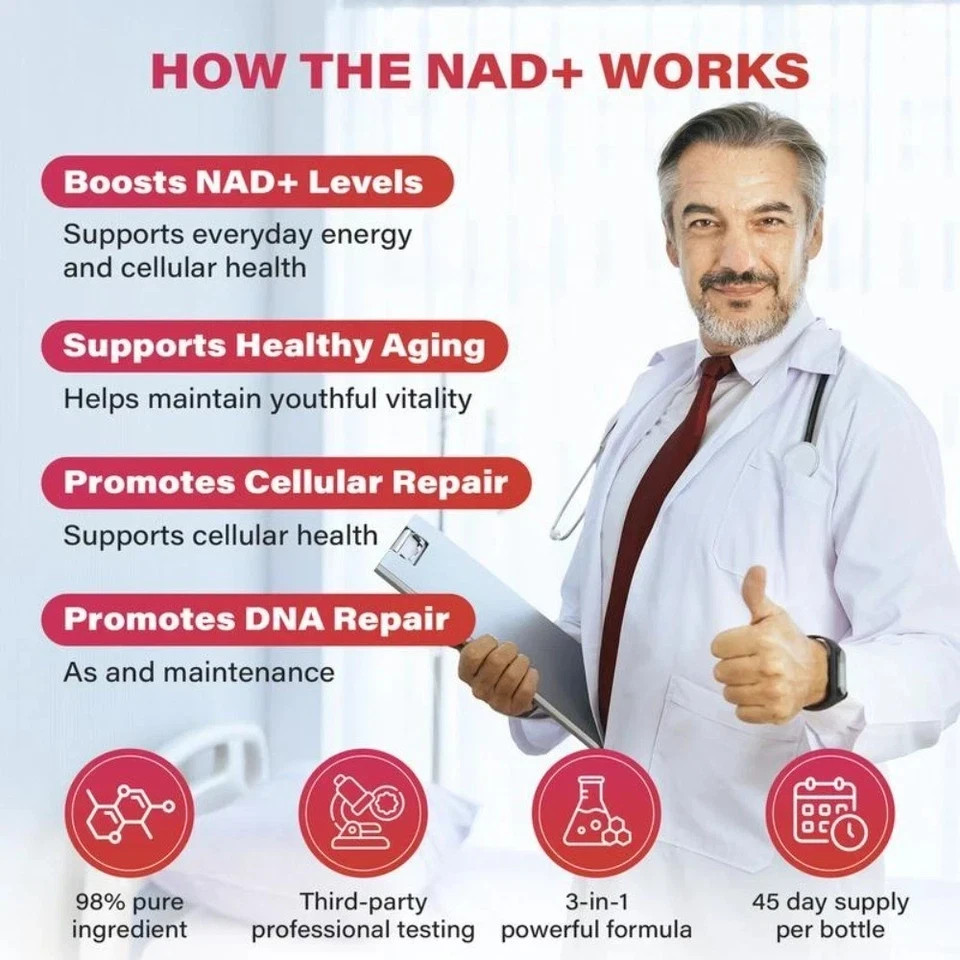 ZOOONE 5X NR1000-NAD+Berry Drink Flavor Mix for Skin Aging Support,Energy