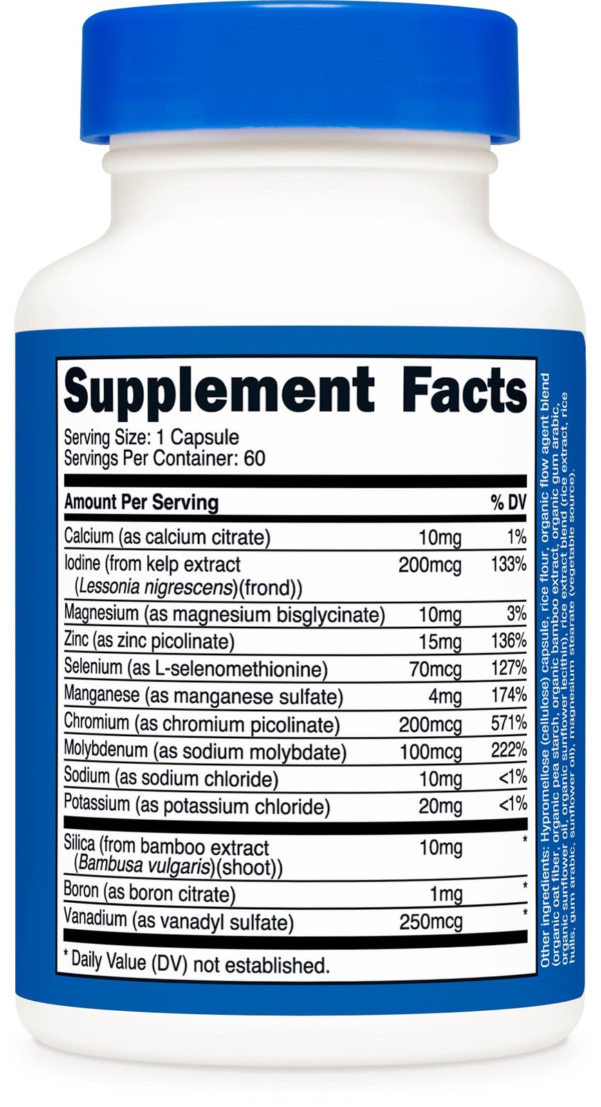 Nutricost Trace Mineral Complex 60 Capsules Vegan GMO Free 13 Minerals