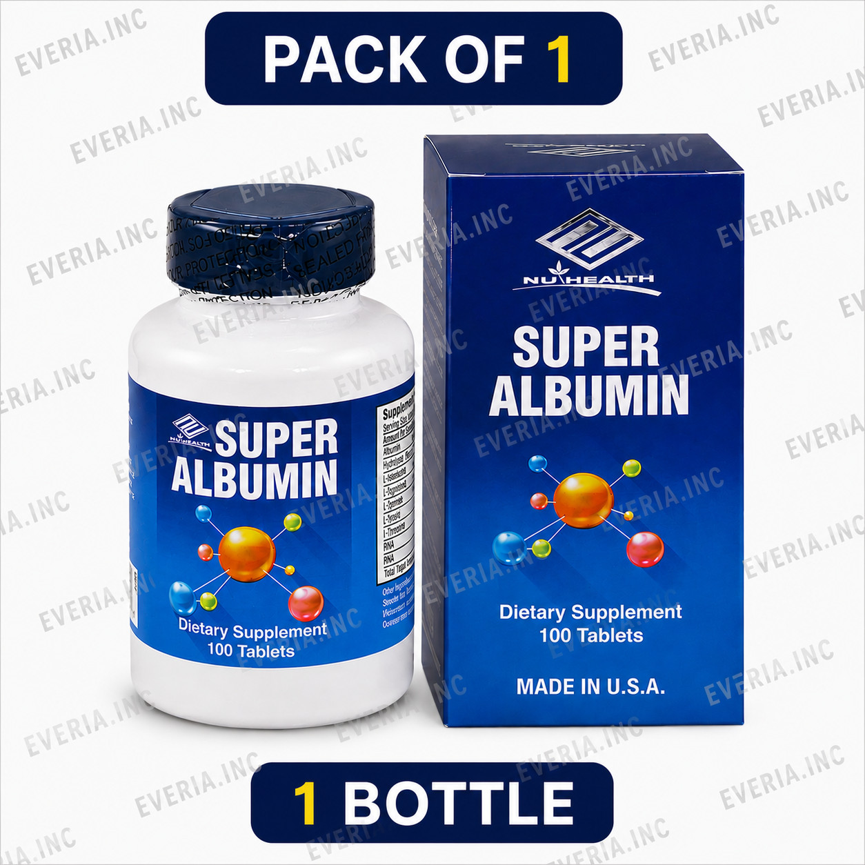 Nu Health Super Albumin Protein Supplement Support Tissue Repair Cellular Health