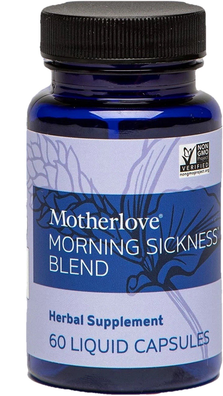 MORNING SICKNESS Remedy BLEND 60 Liquid Capsules For Pregnancy Nausea Motherlove