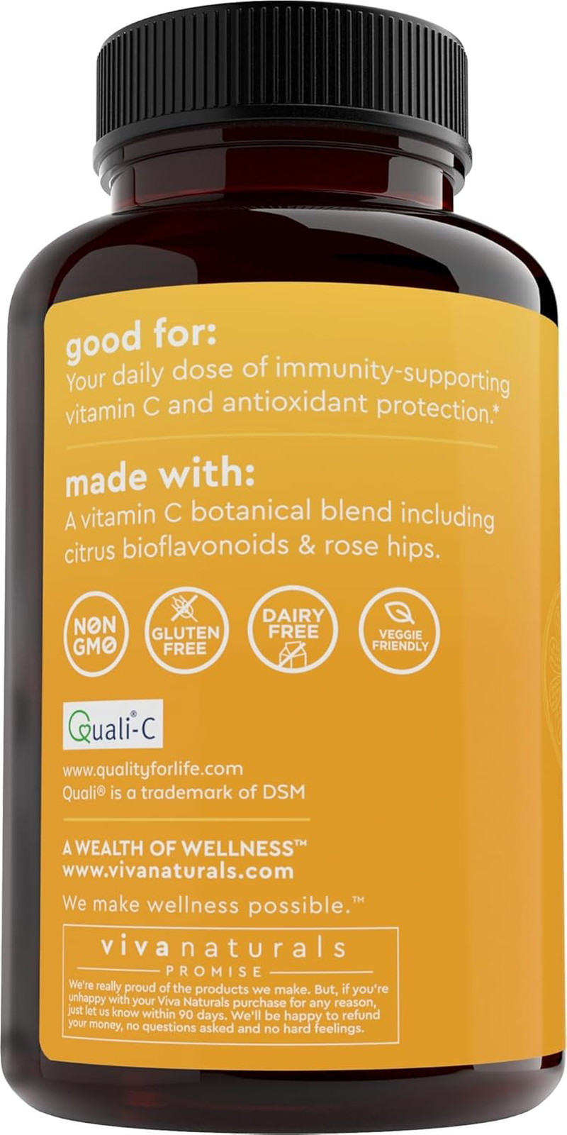 Viva Naturals Vitamin C, 1000 Mg, 250 Capsules Citrus Bioflavonoids EXP:04/27
