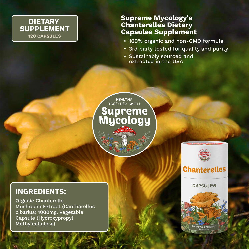 Wild Chanterelles Mushroom Dietary Supplement
