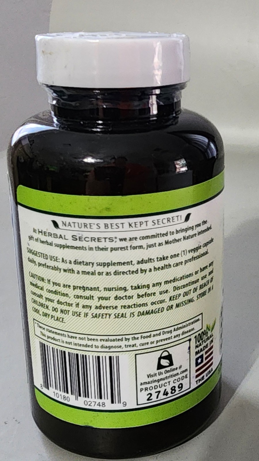 Herbal Secrets Amla 500 Mg 120 Veggie Capsules Supplement exp 9/2027