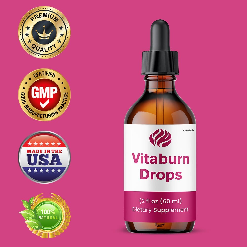 VitaBurn Drops Liquid Supplement, Max Strength Supplement, Vita Burn (2 Pack)
