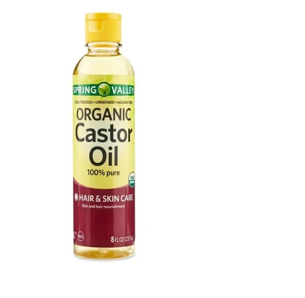 Spring Valley Cold-Pressed Castor Oil Organic for Hair & Skin 8 fl oz
