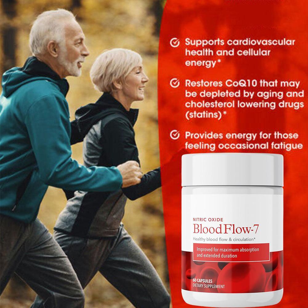 3PACK Bloodflow-7 Blood Circulation Supplement Nitric Oxide 60 capsules