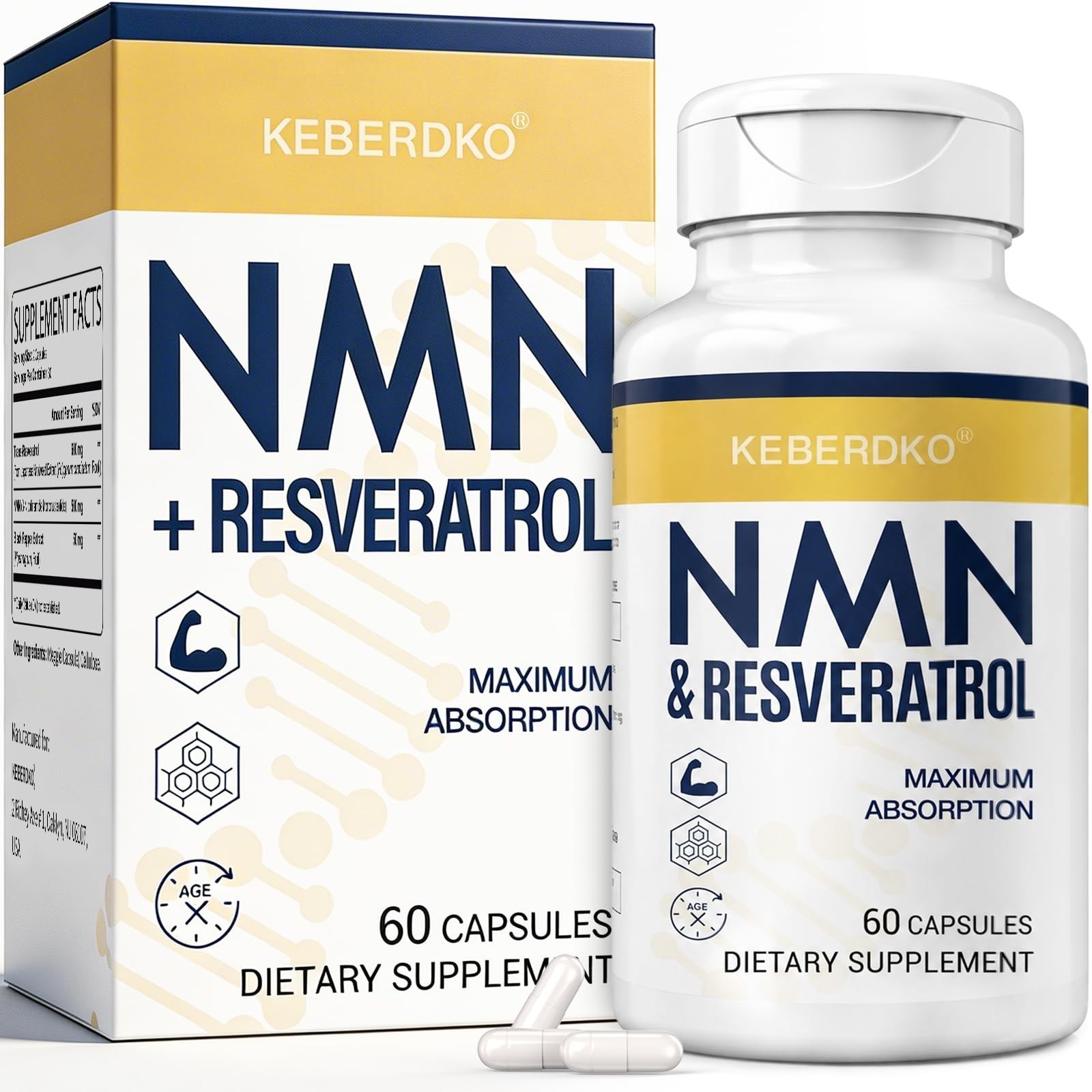 NMN Complex 1150mg – Fast-Acting Antioxidant for Energy, Skin, Anti-Aging – 60 C