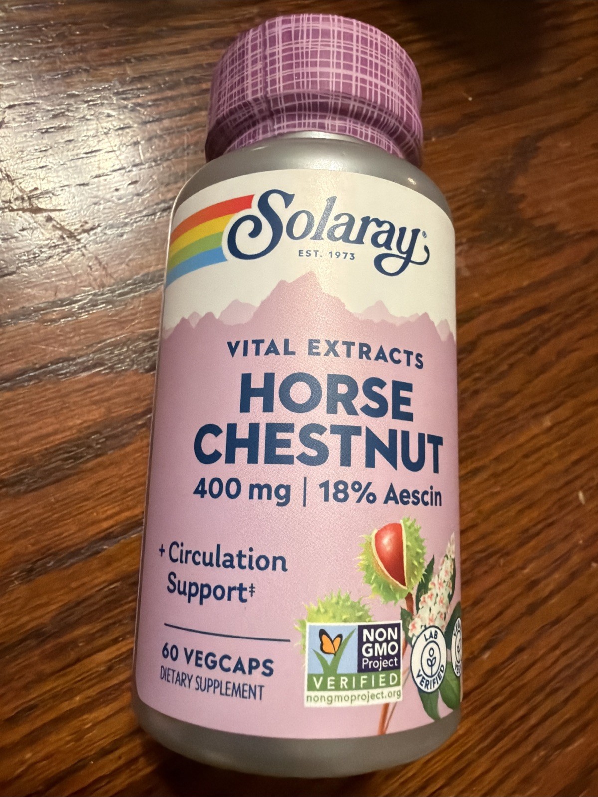 Solaray Horse Chestnut Extract 400 mg Vital Extracts 60 VegCaps EXP 12/2028