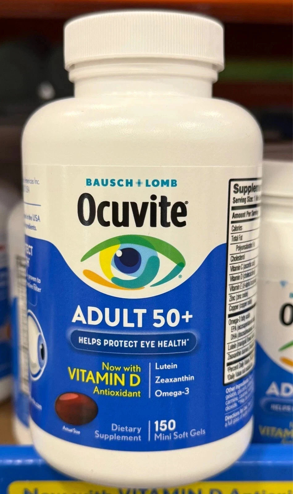 Bausch + Lomb Ocuvite Adult 50+ 150 Soft Gels Eye Health New Free Shipping 06/28