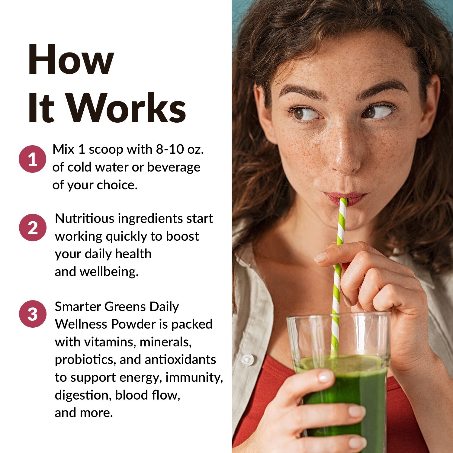 Force Factor Smarter Greens Daily Wellness Powder, Greens Superfood Powder