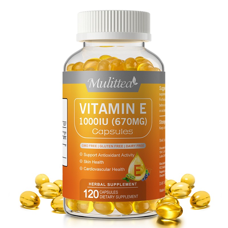 Vitamin E 1000 IU 670mg Softgels – Skin &Immune Health Antioxidant Support 120ct