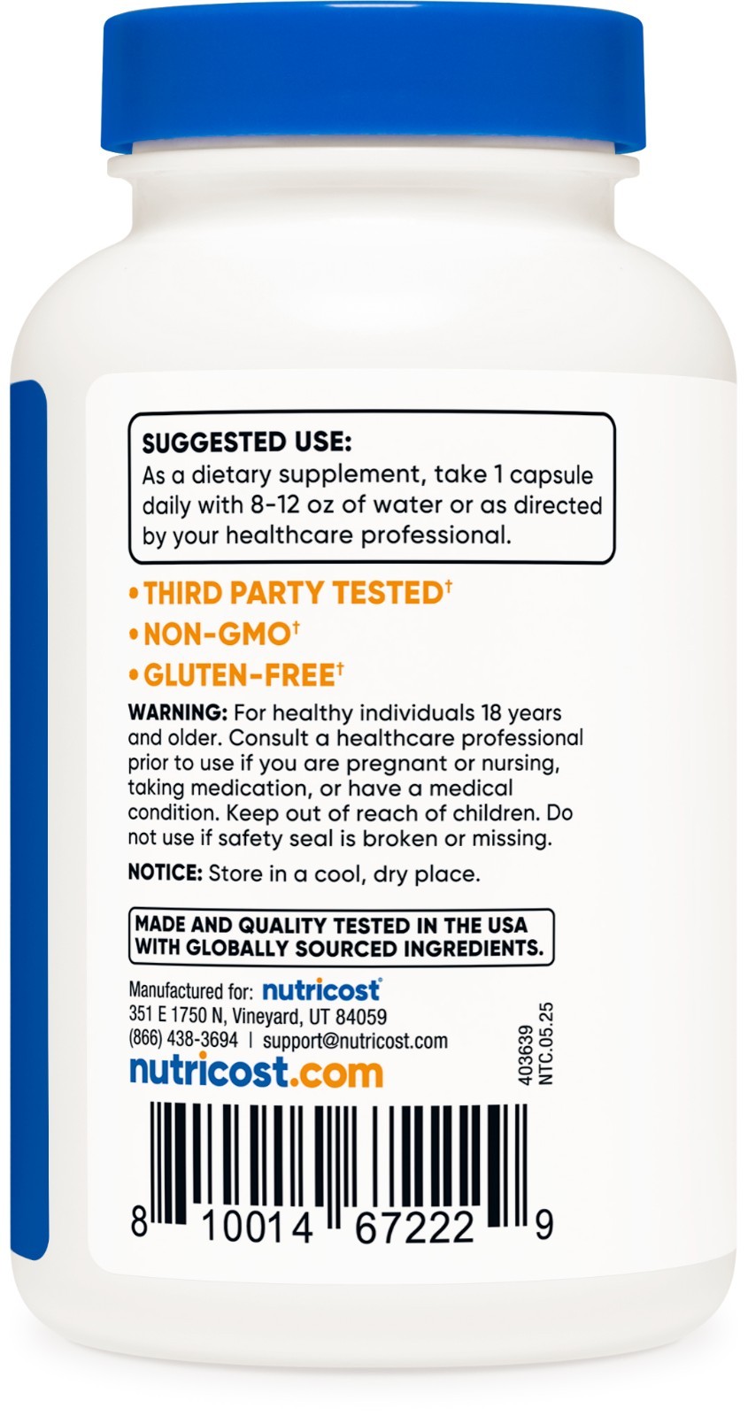 Nutricost P5P Vitamin B6 Supplement 50mg, 240 Capsules (Pyridoxal-5-Phosphate)