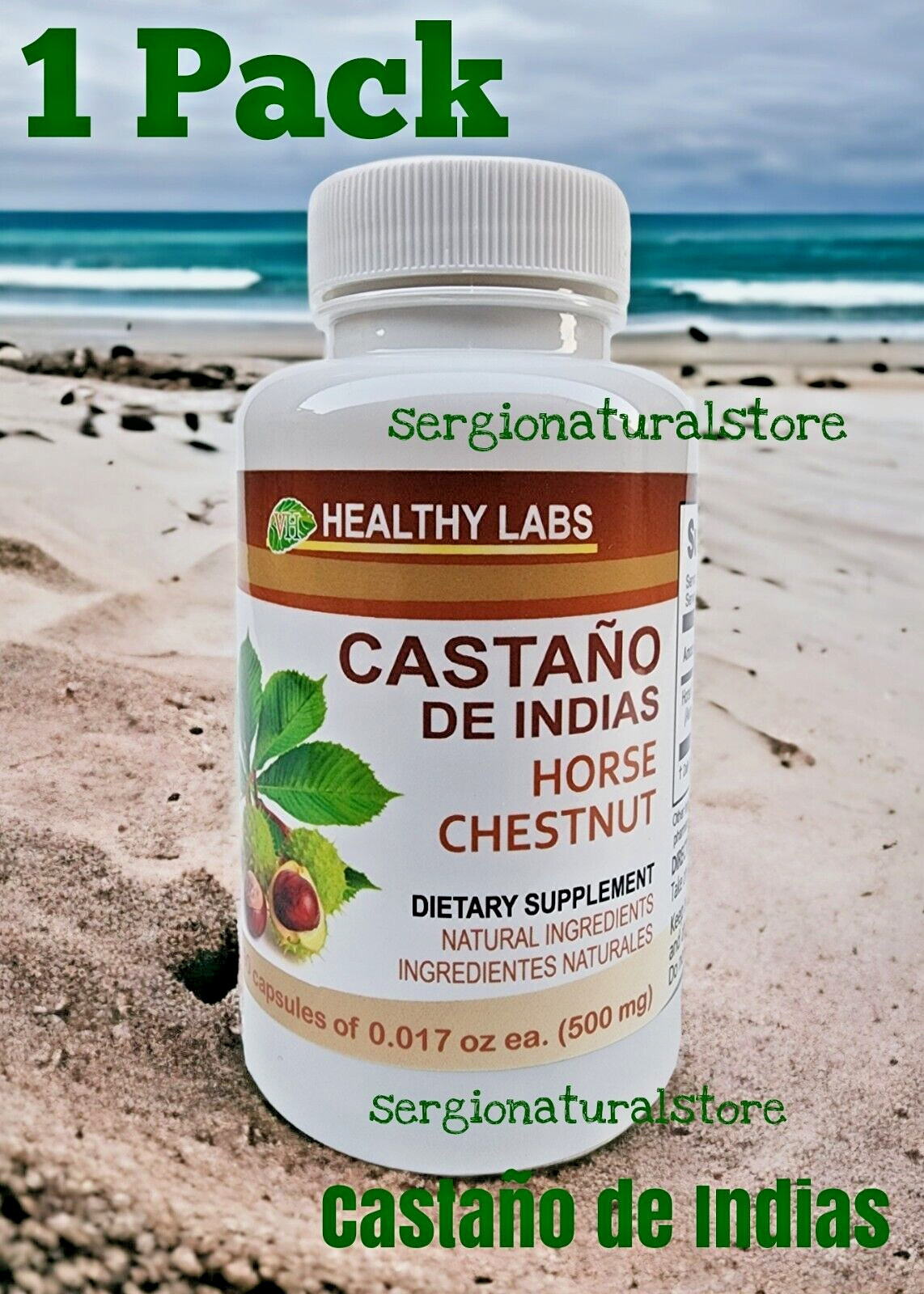 CASTANO DE INDIAS EXTRACT LEG VERICOSE HEMORRHOIDS 90 CAPSULES 0.017 oz. EACH