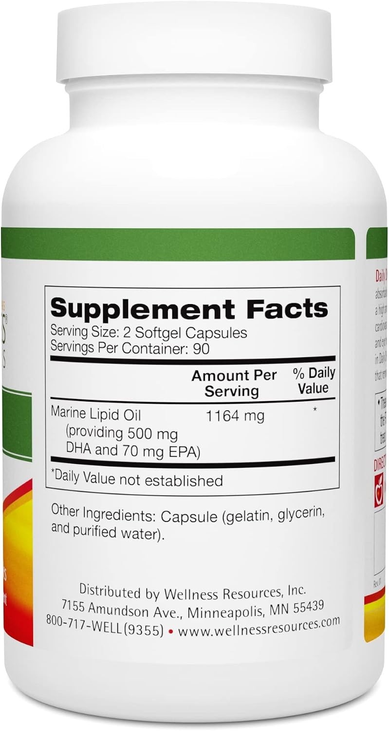 Daily DHA – Pure Triglyceride Fish Oil for Optimal Brain Function & Mood Support