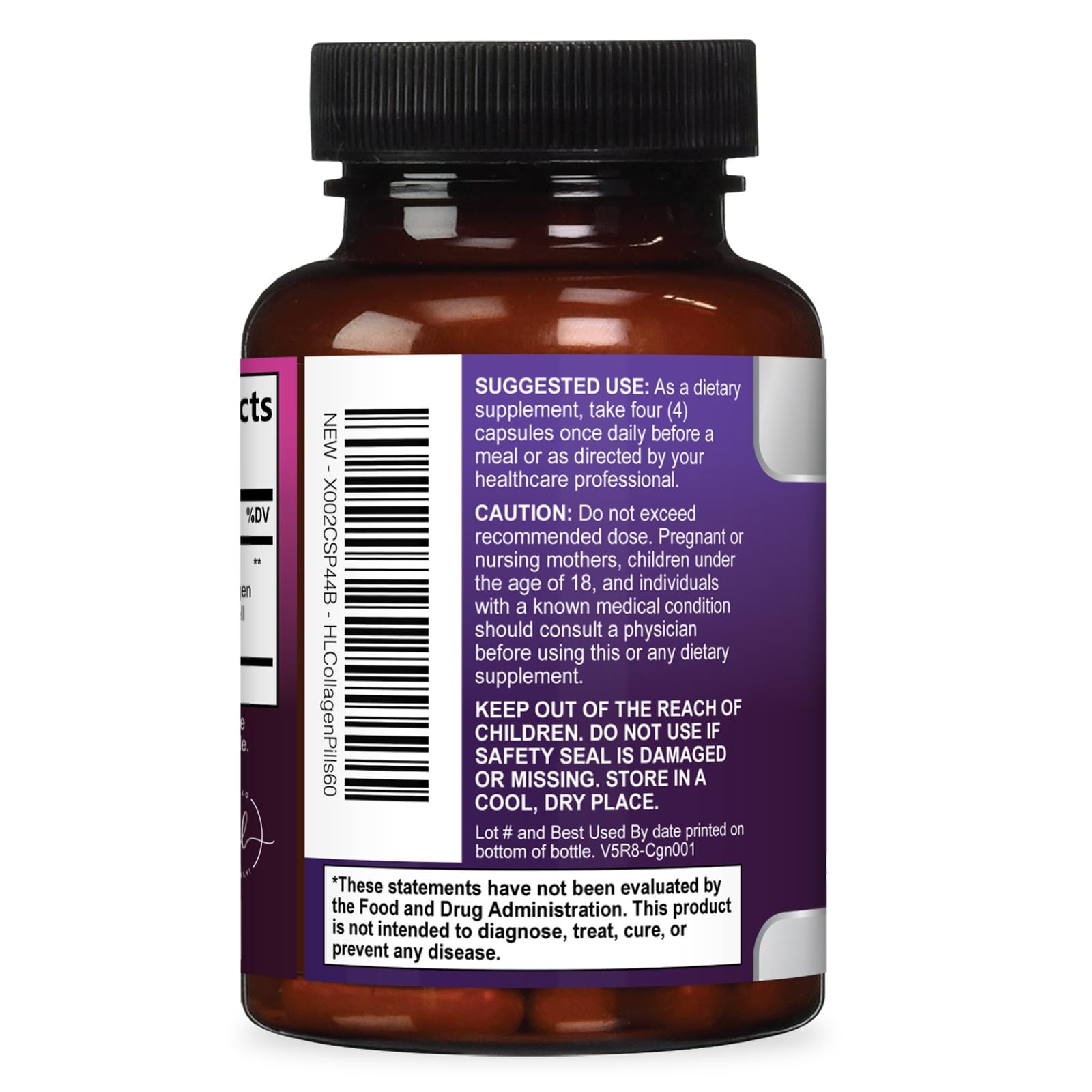 Multi Collagen Peptides – Hydrolyzed Collagen Types I, II, III, V, X – Best H…
