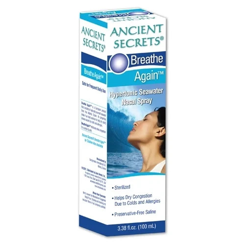 Ancient Secrets Breathe Again – Hypertonic Seawater Nasal Spray 3.38 fl.oz