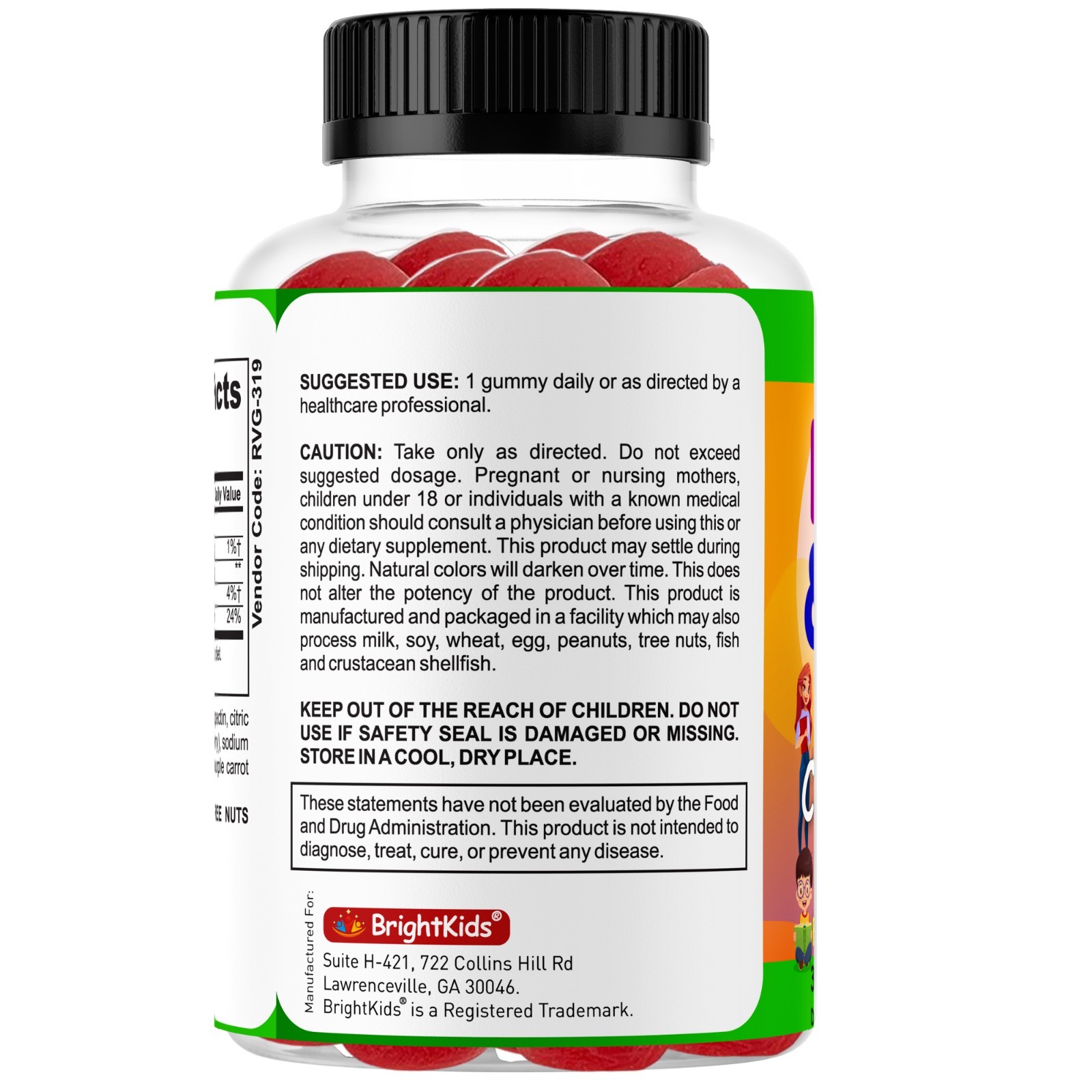 Brain Booster Supplement For Kids & Teens, Support Memory, Kids Vitamin 12/12/25