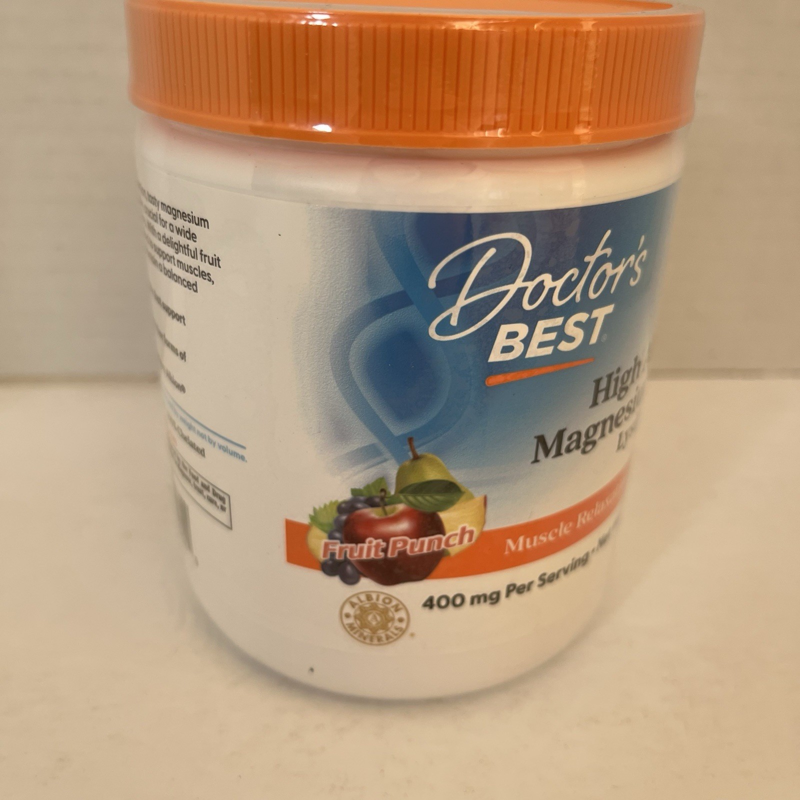 Doctors Best High Absorption Magnesium Powder Fruit Punch 12.1 oz 43 Servings