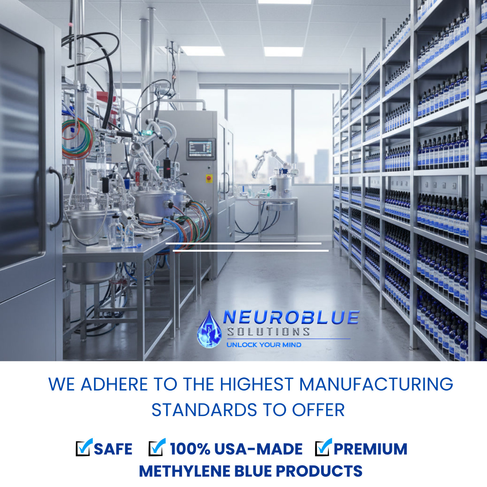 Neuro Blue Ultra Blue 60ml – 2oz|60 Day Supply. 1% Maximum Strength, 99.9% Pure
