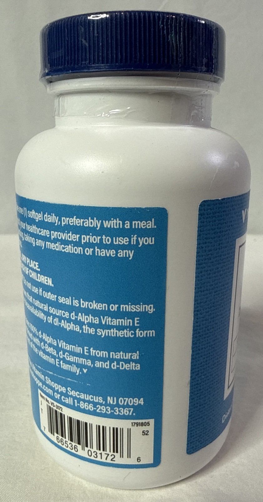 The Vitamin Shoppe E 268 MG (400 IU) Cardiovascular Health 240 Softgels