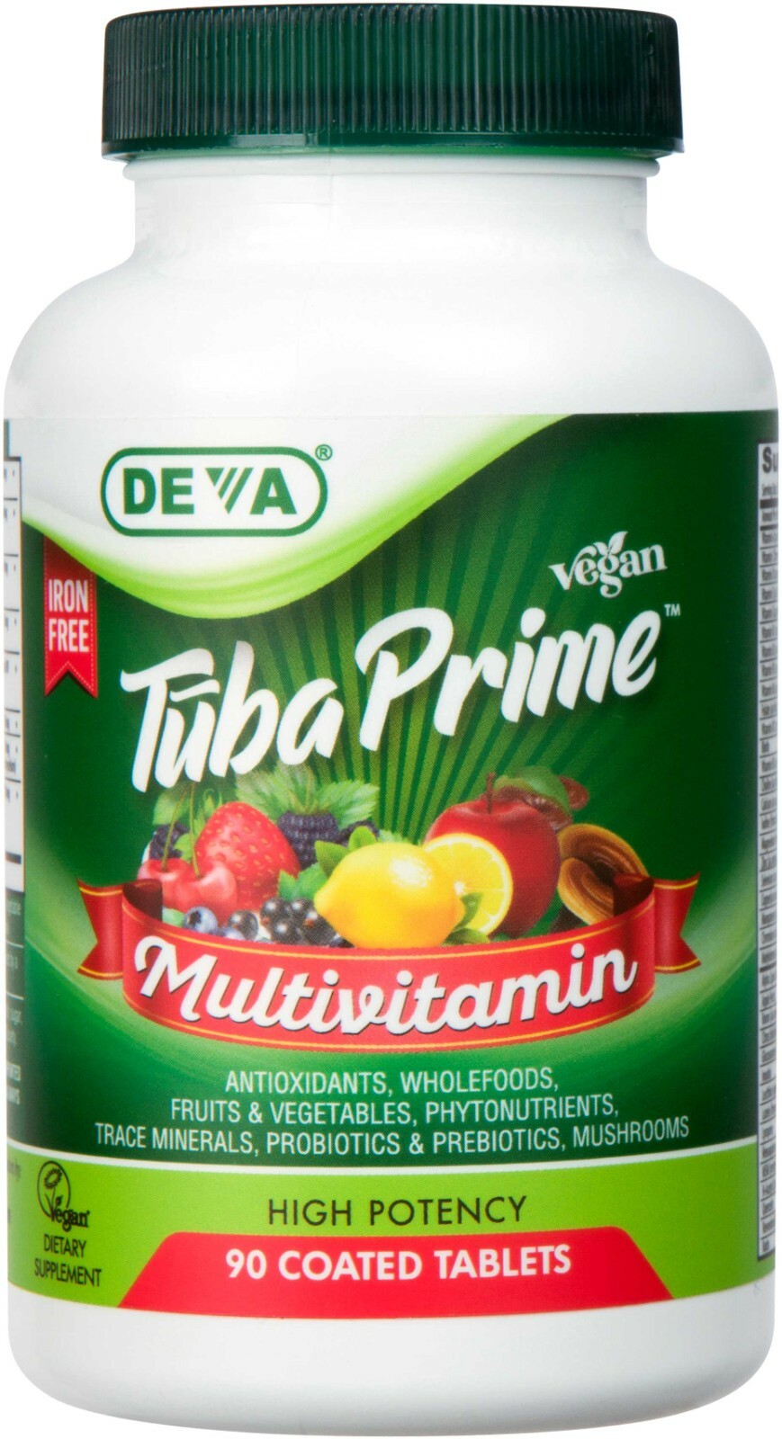 DEVA VEGAN TUBA PRIME MULTIVITAMIN&MINERAL IRON FREE 90 Tablets