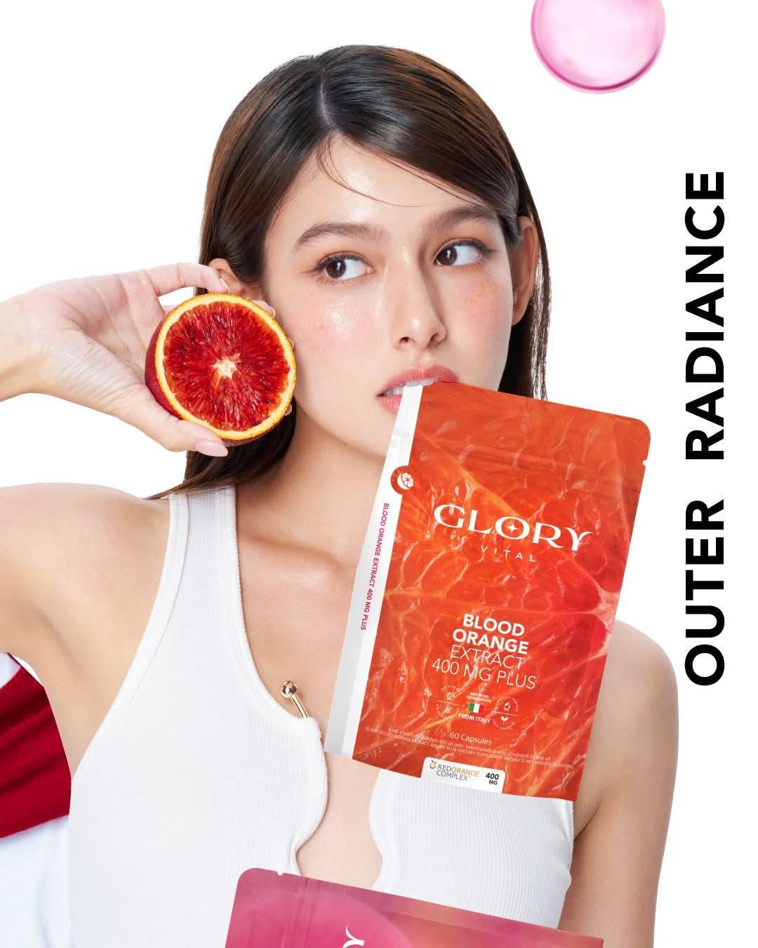 4 X Glory Blood Orange Extract Dietary Sun protection Brightening Skin