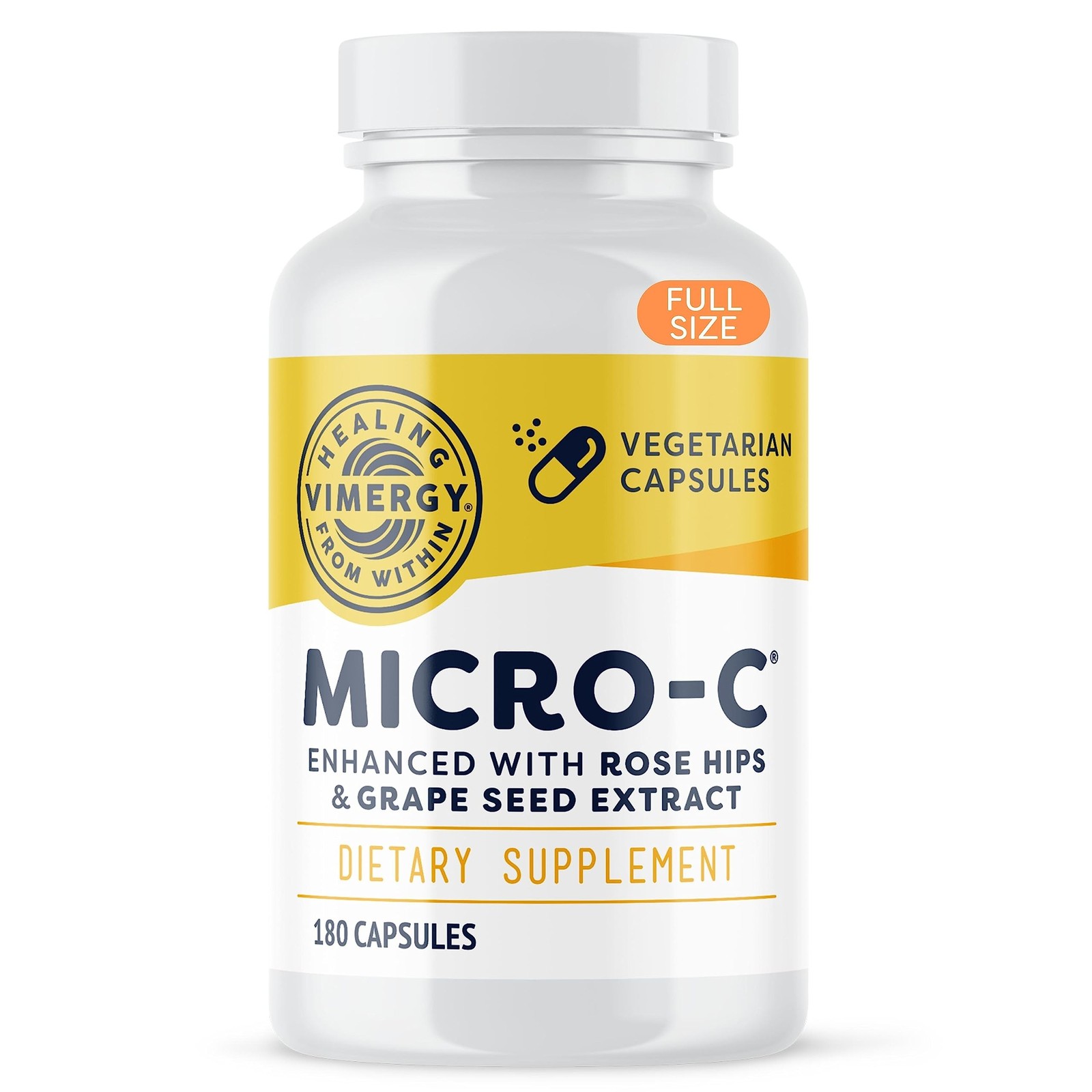 Vimergy Micro C 180 Capsules High Potency Vitamin C Immune Support Antioxidant