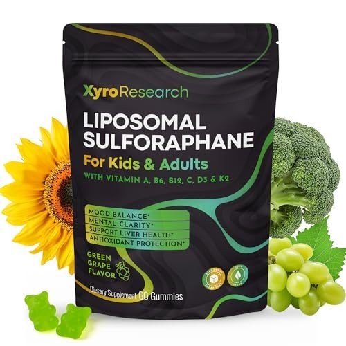 Liposomal Sulforaphane Gummies 150mg Broccoli Sprout Extract 60ct Detox