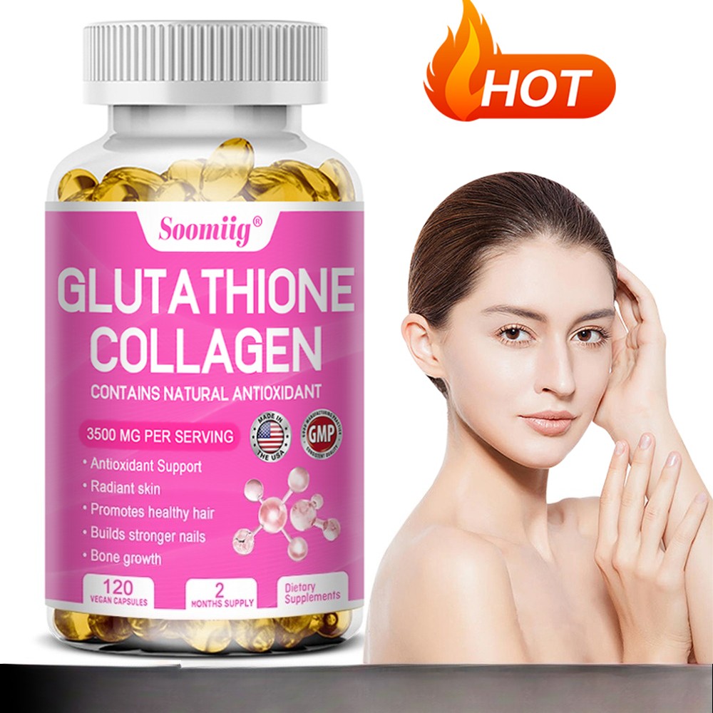 Glutathione Collagen Complex 3500mg Supplements Nourish Skin Health 120 Capsules
