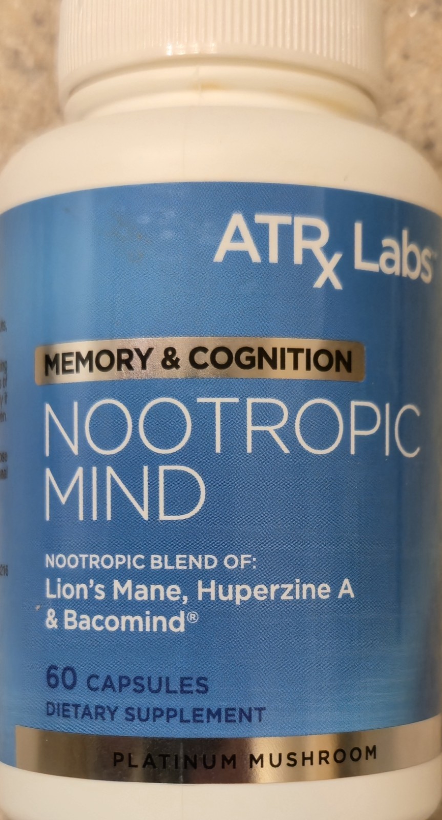 ATRX Labs Cognitive & Memory NOOTROPIC MIND 60 Capsules (30 Serv) BEST BY 8/26
