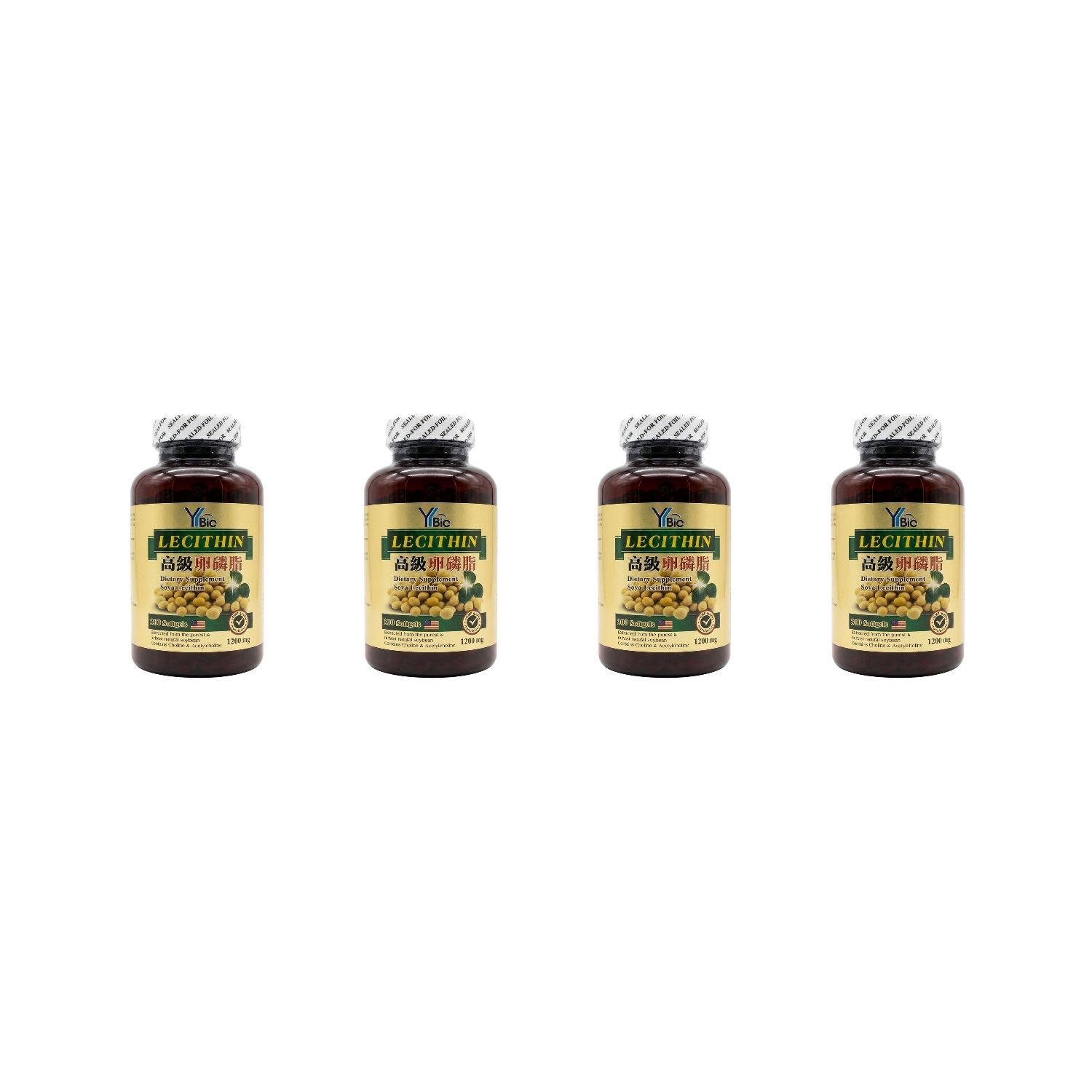 Y Bio Lecithin 1200mg 300 Softgels Soya Lecithin Heart & Brain Health Supplement