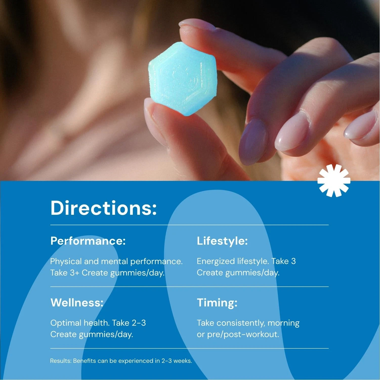 Create Creatine Monohydrate Gummies for Men & Women, Boost Focus – 90 Gummies