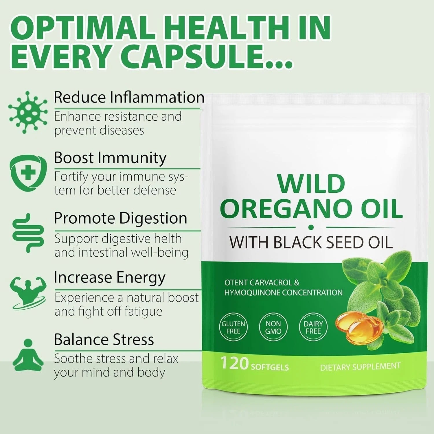 Resilia Oil Of Oregano With Black Seed Oil 6,000MG (2 Pack)