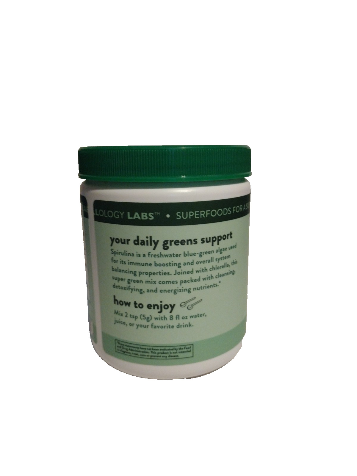 Wellology Labs™ Spirulina & Chlorella Superfood Boost 40 Servings VEGAN Non GMO