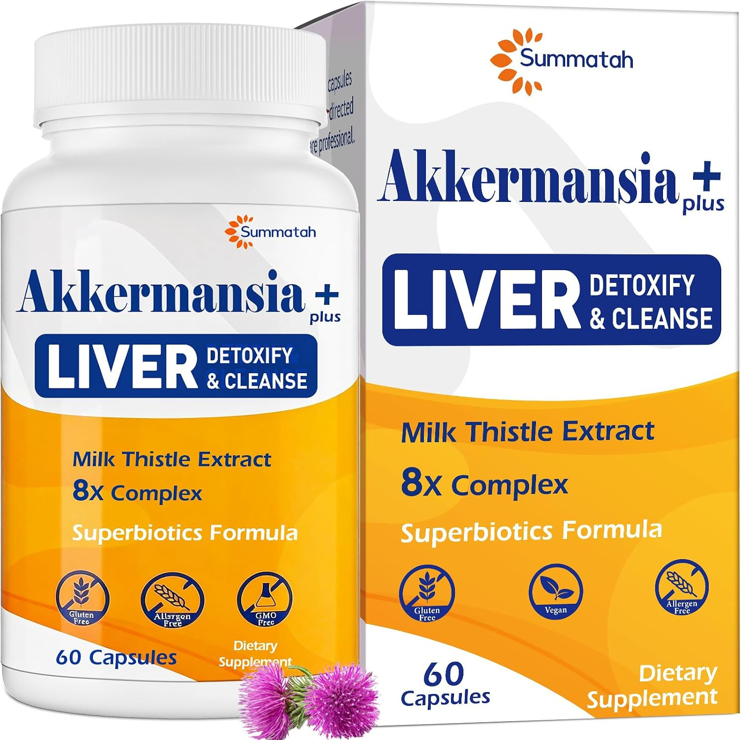 Liver Detoxify Repair & Cleanse, with Akkermansia & Milk Thistle, 60 Caps | Deto