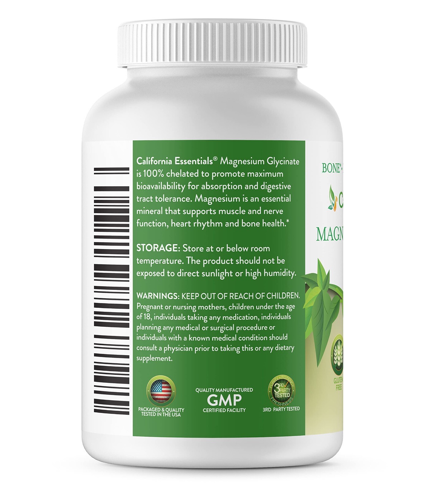 California Essentials Magnesium Glycinate 400 – 240 Tablets – Free Shipping