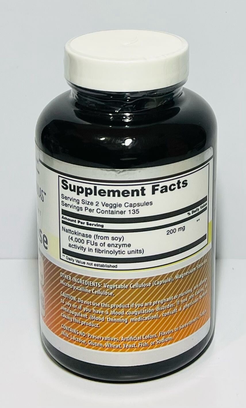 Amazing Fórmulas Nattokinase 4000 FU 200mg 270Cápsulas Cardiovascular Support