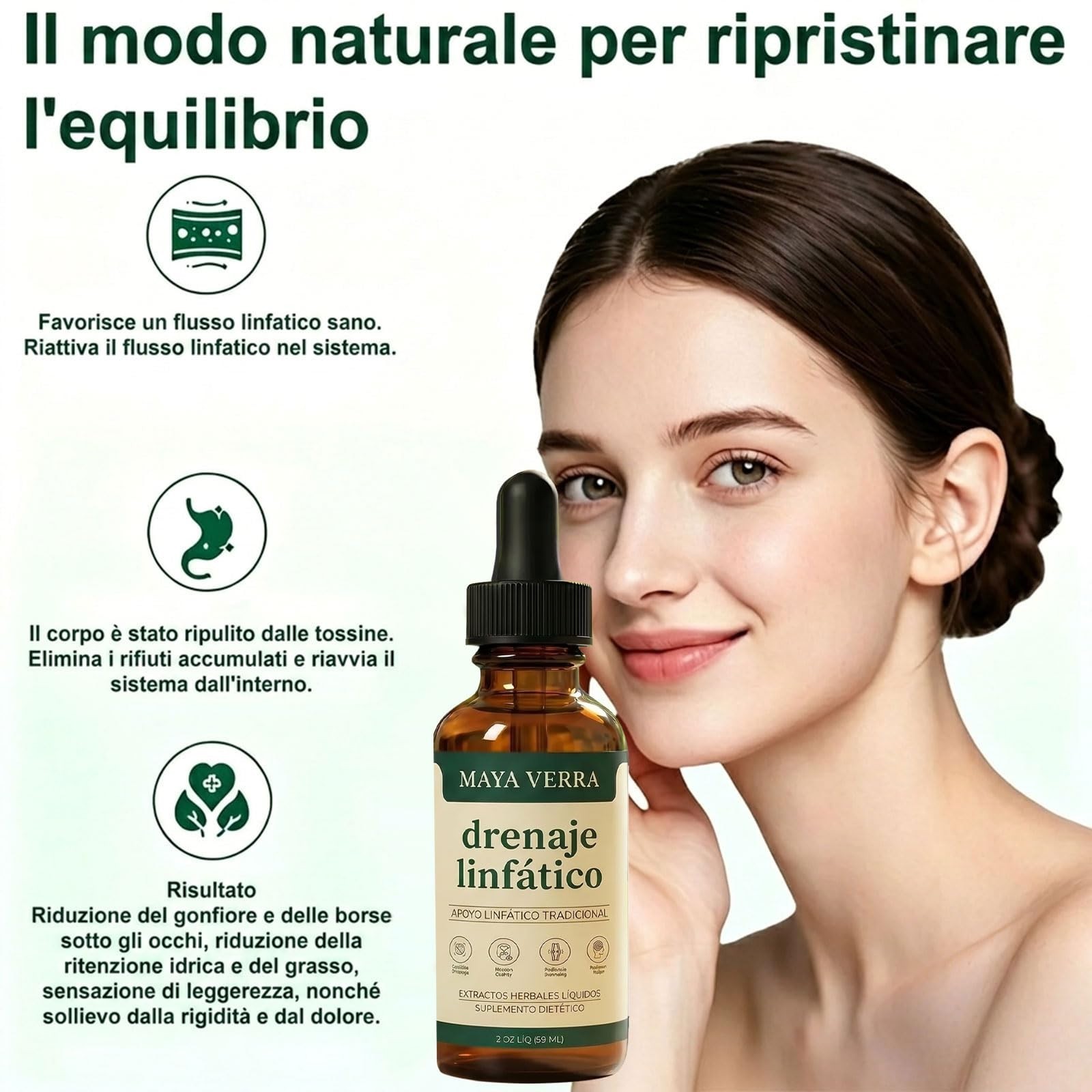 Mayaverra Drenaje Linfático Drops,natural herbal formula,gluten-free