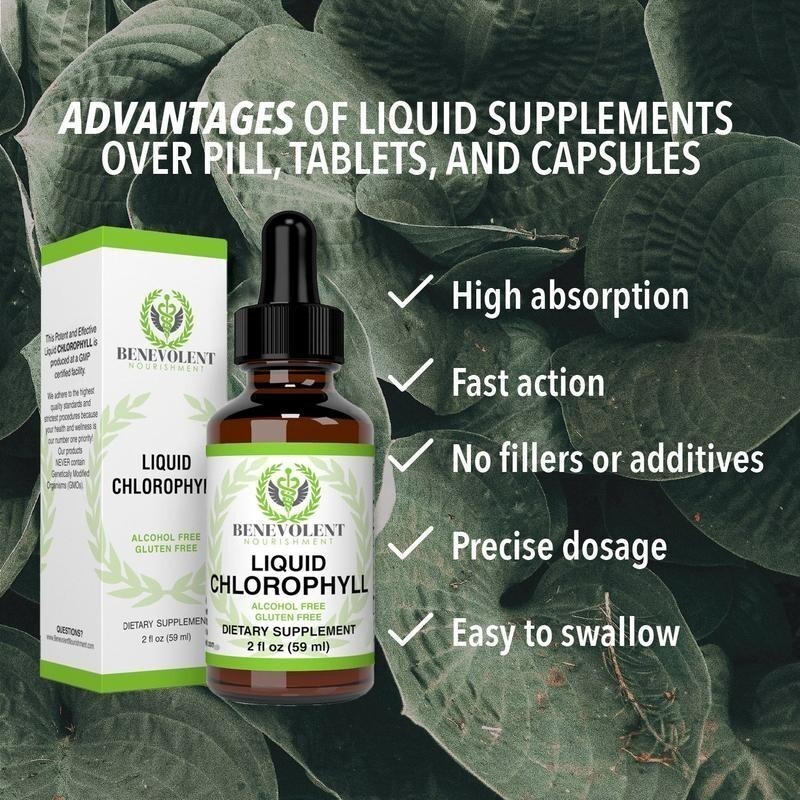 oz NEW Benevolent Nourishment Fluid Chlorophyll Herbal Supplement 2