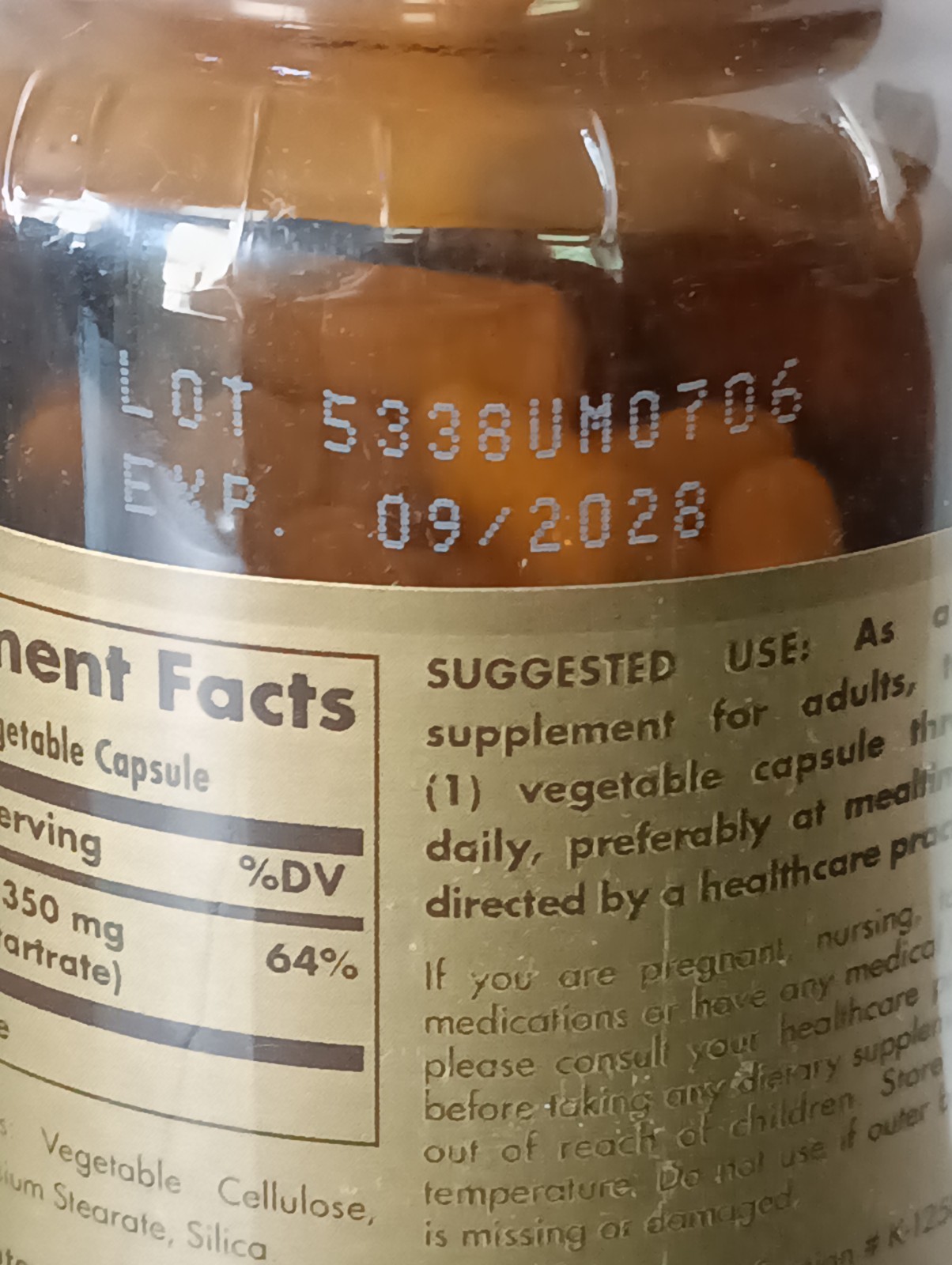Solgar Choline 350mg 100 Vegetable Capsules Healthy Brain Cellular Function 9/28