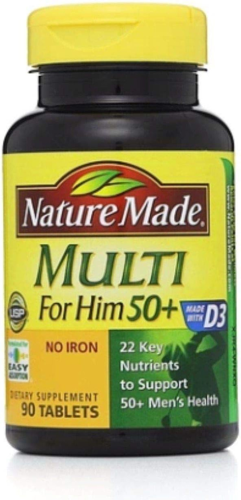 Nature Made Multivitamin for Him 50+, Mens Multivitamins for Daily Nutritional S