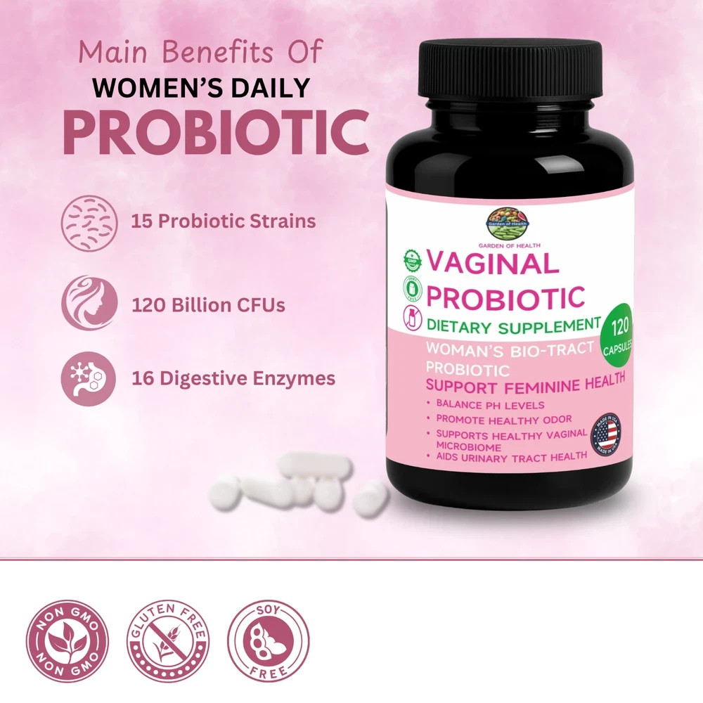 Garden Of Health Women Vaginal Probiotic pH Balance Feminine Care 120 Capsules*
